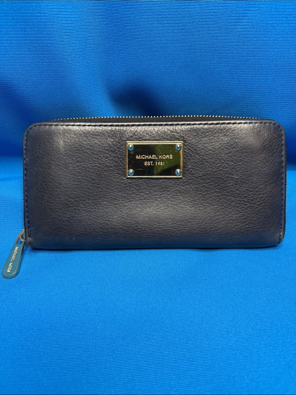 MICHAEL KORS LARGE JET SET CONTINENTAL TYPE ZIP AROUND BLACK SOFT LEATHER WALLET